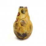ваза Daum Nancy горлышко серебрение резьба по многослойному стеклу, старт 1300 евро